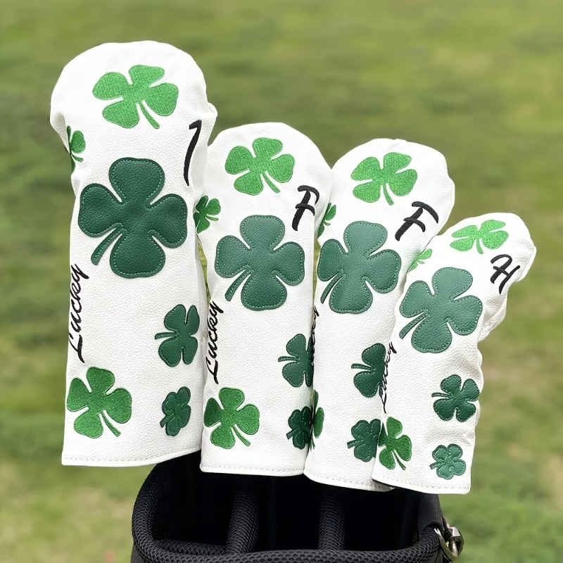 Golf Equipment Storage - 세련된 클로버 골프 클럽 헤드커버 -