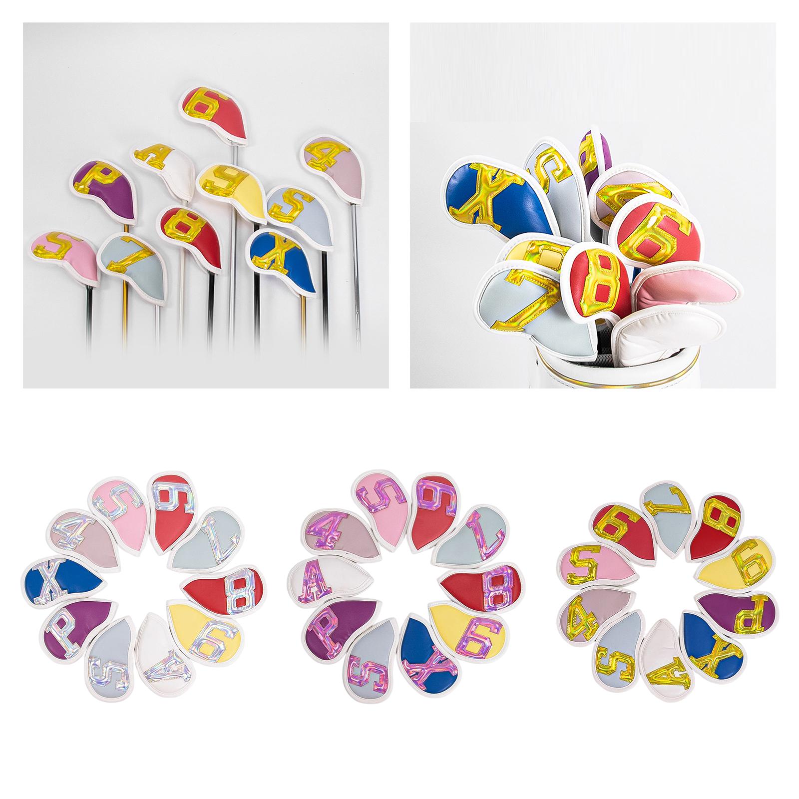 10Pcs PU 골프 아이언 헤드커버 클럽 헤드 커버  - X Golf Equipment 리뷰 및 가격