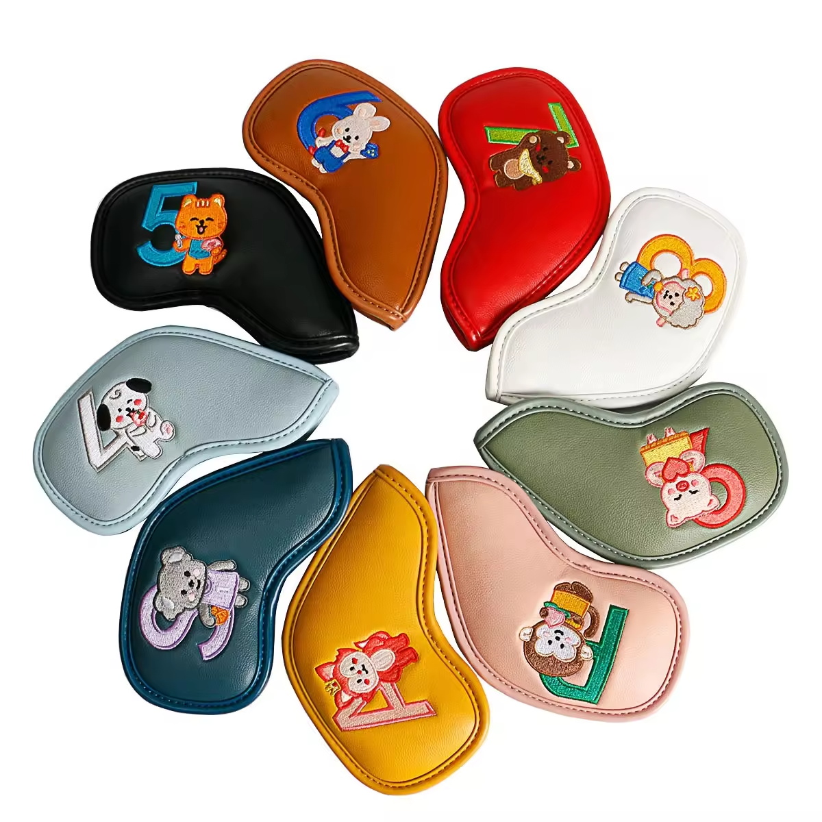 9Pcs 귀여운 만화 동물 골프 아이언 헤드 커버, P - Golf Equipment Storage 리뷰 및 가격