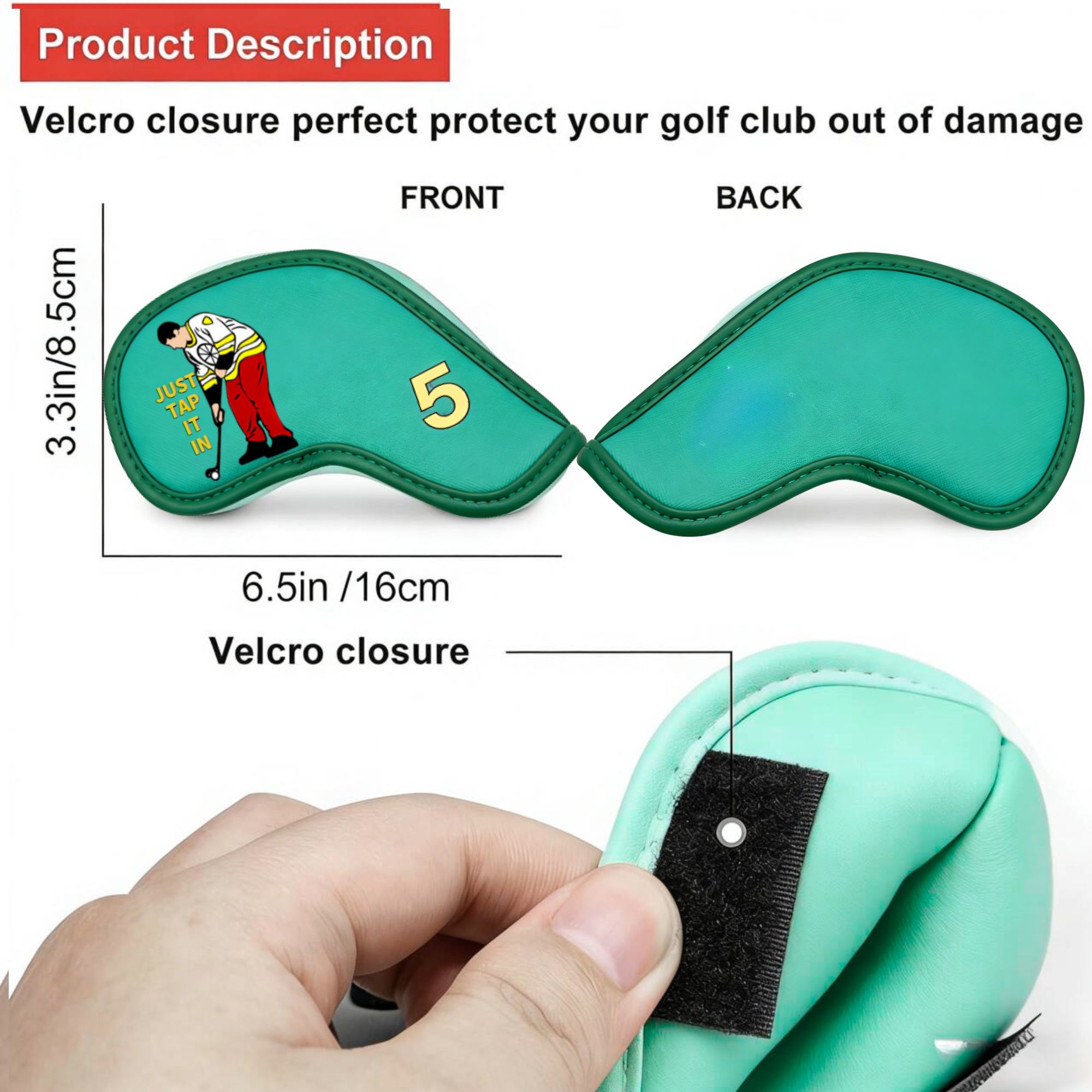 재미있는 만화 디자인의 골프 아이언 커버 9개, 모든  - Golf Equipment Storage 리뷰 및 가격